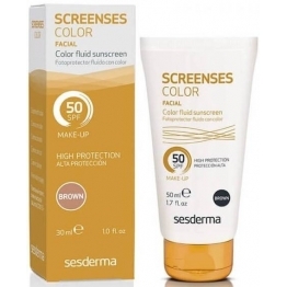 Screenses color fluid SPF 50 BROWN -Солнцезащитное тональное средство БРАУН